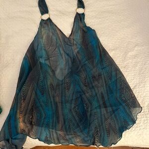 Bellissima Blue Patterned halter dress
